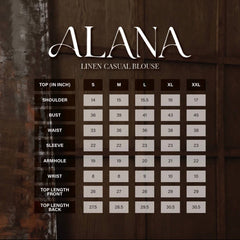 ALANA LINEN CASUAL BLOUSE (DENIM BLUE)