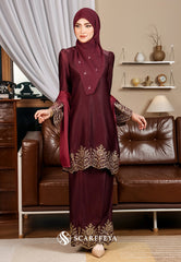 ATELIA KURUNG (BURGUNDY MAROON)