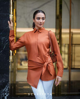 BIANCA BLOUSE (TERRACOTTA TANGO)