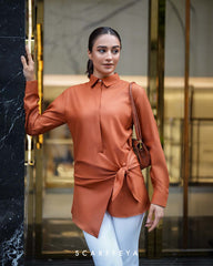 BIANCA BLOUSE (TERRACOTTA TANGO)