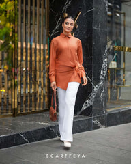 BIANCA BLOUSE (TERRACOTTA TANGO)