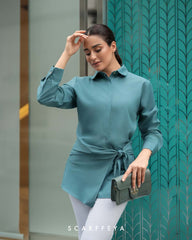 BIANCA BLOUSE (SKY AQUA)