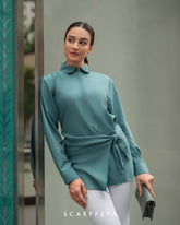 BIANCA BLOUSE (SKY AQUA)