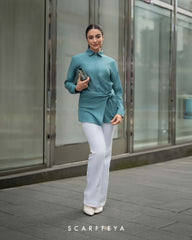 BIANCA BLOUSE (SKY AQUA)