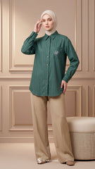 EVRA COTTON LINEN SHIRT (GEMSTONE GREEN)