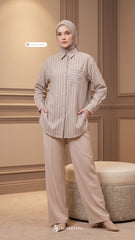 EVRA COTTON LINEN SHIRT (IMPERIAL BROWN)