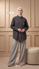 EVRA COTTON LINEN SHIRT (ONYX BLACK)