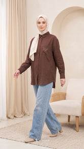 FREYA LINEN (DARK BROWN)