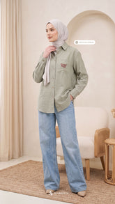 FREYA LINEN (MATCHA GREEN)