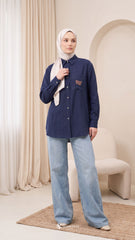 FREYA LINEN (NAVY BLUE)
