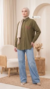 FREYA LINEN (OLIVE GREEN)