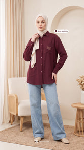 FREYA LINEN (WINE MAROON)