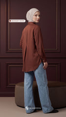 MOURA CASUAL SHIRT (MAHOGANY BROWN)