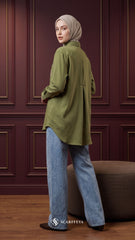 MOURA CASUAL SHIRT (PISTACHIO OLIVE)