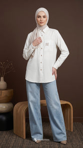 TARA CASUAL BLOUSE (CLASSY WHITE)