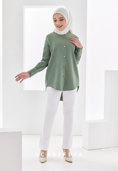 KELLY CASUAL BLOUSE - DUSTY GREEN