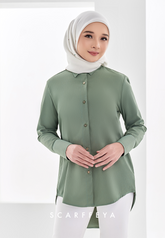 KELLY CASUAL BLOUSE - DUSTY GREEN