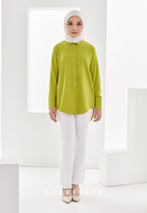 KELLY CASUAL BLOUSE - LIME GREEN