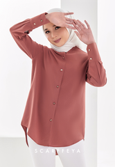 KELLY CASUAL BLOUSE - SIENNA BROWN