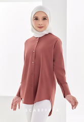 KELLY CASUAL BLOUSE - SIENNA BROWN