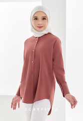 KELLY CASUAL BLOUSE - SIENNA BROWN