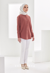 KELLY CASUAL BLOUSE - SIENNA BROWN