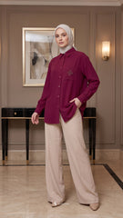 KYLA CASUAL BLOUSE (HOT PINK)