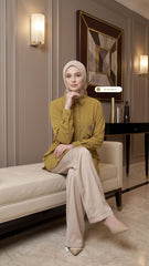 KYLA CASUAL BLOUSE (OLIVE GOLD)