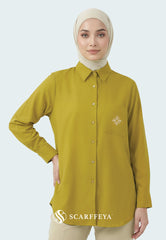 KYLA CASUAL BLOUSE (OLIVE GOLD)