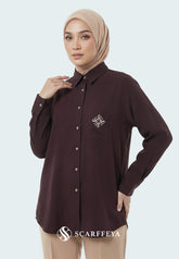KYLA CASUAL BLOUSE (RICH BROWN)