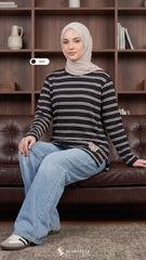 LISA STRIPE SHIRT (BLACK)