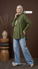 TARA CASUAL BLOUSE (OLIVE GREEN)