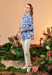 FIONA BLOUSE (POPPY BLUE)