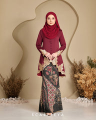 RIAU KEBAYA RANIA (GLAM MAROON)