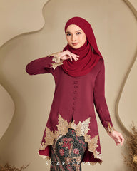 RIAU KEBAYA RANIA (GLAM MAROON)