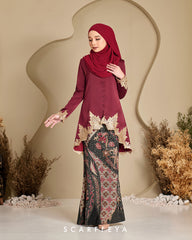 RIAU KEBAYA RANIA (GLAM MAROON)