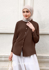 RHEA BLOUSE (RICH BROWN)