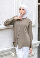 RHEA BLOUSE (TAUPE BROWN)
