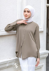 RHEA BLOUSE (TAUPE BROWN)