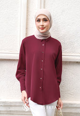 RHEA BLOUSE (WINE MAROON)