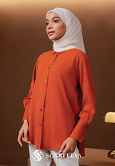RHEA BLOUSE (BRICK TANGERINE)