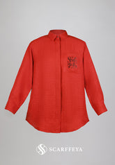 SHEA CASUAL BLOUSE (BRICK ORANGE)