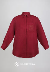 SHEA CASUAL BLOUSE (GLAM MAROON)