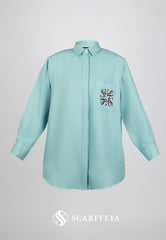 SHEA CASUAL BLOUSE (TIFFANY BLUE)