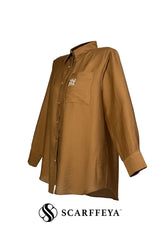 TARA CASUAL BLOUSE (BRONZE BROWN)