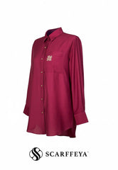 TARA CASUAL BLOUSE (DEEP FUSCHIA)