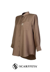 TARA CASUAL BLOUSE (KHAKIS BROWN)
