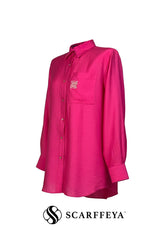 TARA CASUAL BLOUSE (HOT PINK)