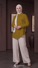 TESSA LINEN SHIRT (MUSTARD GOLD)