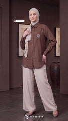 TESSA LINEN SHIRT (RICH BROWN)